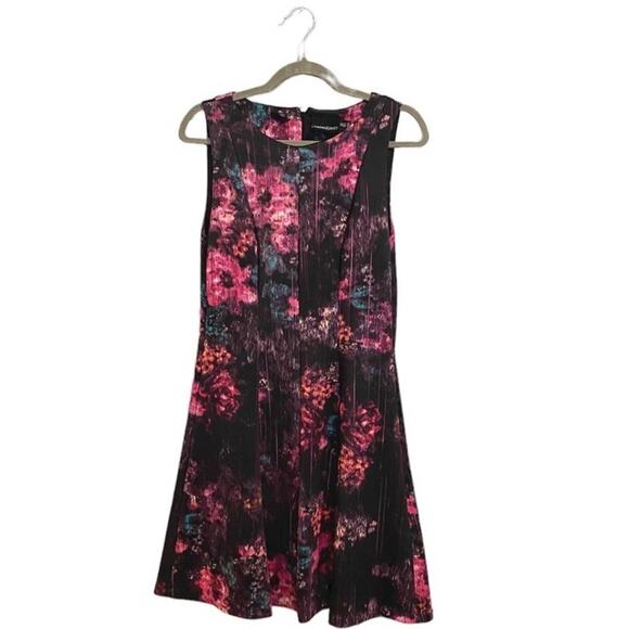Cynthia Rowley Watercolor Floral Fit Flare Dress Sz 2 - Picture 1 of 9